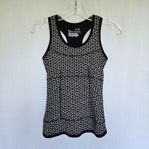TEK Gear | Athletic Racerback Tank | Built-In Bra | Black Grey | XS
